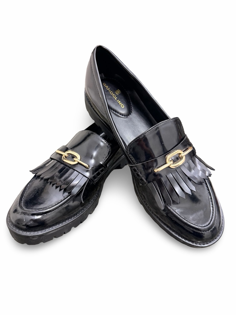 Bandolino Women's Black Patent Leather Florida Loafers 8.5 - Picture 6 of 7